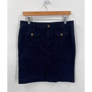 CARVE DESIGNS Loden Theron Cargo Pencil Skirt Multiple Pockets Navy Blue Size 8